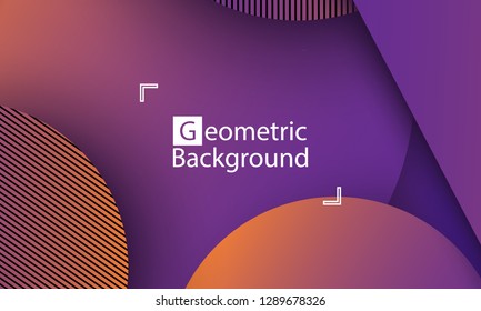 Geometric background. Minimal abstract cover design. Creative colorful wallpaper. Trendy gradient poster. Vector illustration.