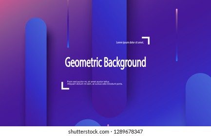 Geometric background. Minimal abstract cover design. Creative colorful wallpaper. Trendy gradient poster. Vector illustration.