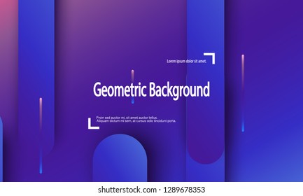 Geometric background. Minimal abstract cover design. Creative colorful wallpaper. Trendy gradient poster. Vector illustration.