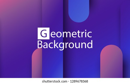 Geometric background. Minimal abstract cover design. Creative colorful wallpaper. Trendy gradient poster. Vector illustration.