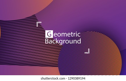 Geometric background. Minimal abstract cover design. Creative colorful wallpaper. Trendy gradient poster. Vector illustration.