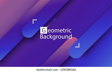 Geometric background. Minimal abstract cover design. Creative colorful wallpaper. Trendy gradient poster. Vector illustration.