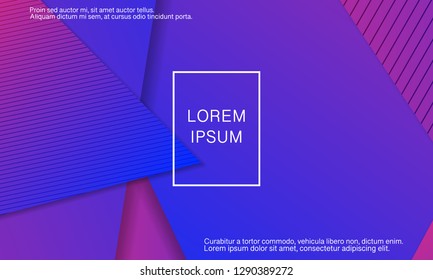 Geometric background. Minimal abstract cover design. Creative colorful wallpaper. Trendy gradient poster. Vector illustration.