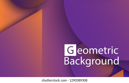 Geometric background. Minimal abstract cover design. Creative colorful wallpaper. Trendy gradient poster. Vector illustration.