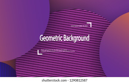 Geometric background. Minimal abstract cover design. Creative colorful wallpaper. Trendy gradient poster. Vector illustration.