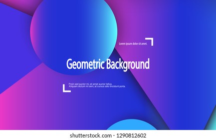 Geometric background. Minimal abstract cover design. Creative colorful wallpaper. Trendy gradient poster. Vector illustration.