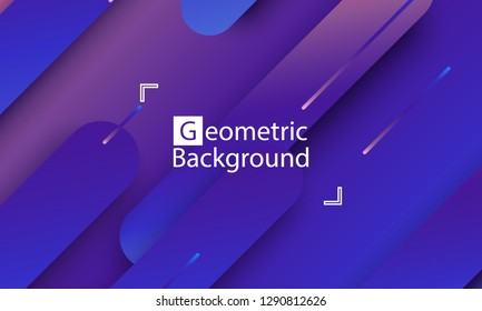 Geometric background. Minimal abstract cover design. Creative colorful wallpaper. Trendy gradient poster. Vector illustration.