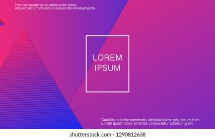 Geometric background. Minimal abstract cover design. Creative colorful wallpaper. Trendy gradient poster. Vector illustration.