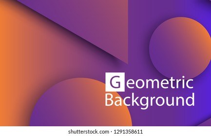 Geometric background. Minimal abstract cover design. Creative colorful wallpaper. Trendy gradient poster. Vector illustration.