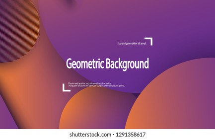 Geometric background. Minimal abstract cover design. Creative colorful wallpaper. Trendy gradient poster. Vector illustration.
