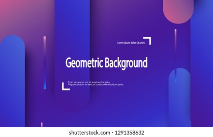 Geometric background. Minimal abstract cover design. Creative colorful wallpaper. Trendy gradient poster. Vector illustration.