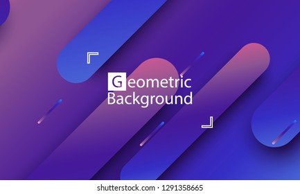 Geometric background. Minimal abstract cover design. Creative colorful wallpaper. Trendy gradient poster. Vector illustration.