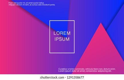 Geometric background. Minimal abstract cover design. Creative colorful wallpaper. Trendy gradient poster. Vector illustration.