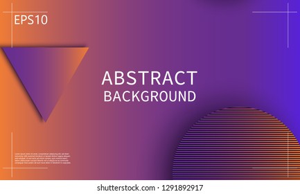 Geometric background. Minimal abstract cover design. Creative colorful wallpaper. Trendy gradient poster. Vector illustration.