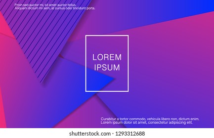 Geometric background. Minimal abstract cover design. Creative colorful wallpaper. Trendy gradient poster. Vector illustration.