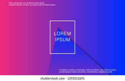 Geometric background. Minimal abstract cover design. Creative colorful wallpaper. Trendy gradient poster. Vector illustration.
