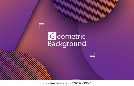 Geometric background. Minimal abstract cover design. Creative colorful wallpaper. Trendy gradient poster. Vector illustration.