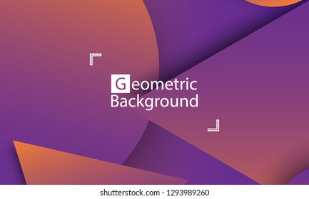 Geometric background. Minimal abstract cover design. Creative colorful wallpaper. Trendy gradient poster. Vector illustration.