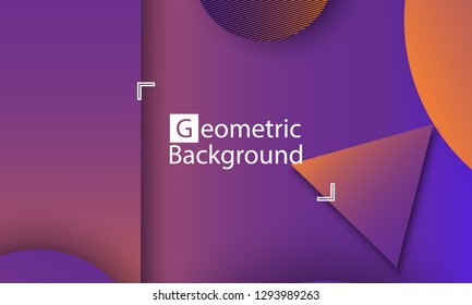 Geometric background. Minimal abstract cover design. Creative colorful wallpaper. Trendy gradient poster. Vector illustration.