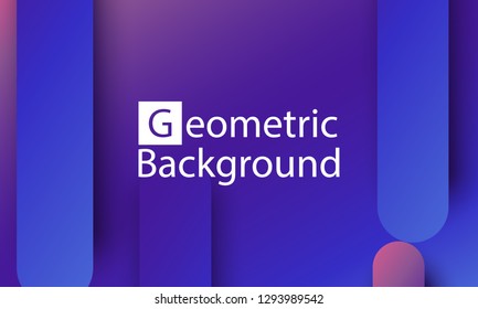 Geometric background. Minimal abstract cover design. Creative colorful wallpaper. Trendy gradient poster. Vector illustration.