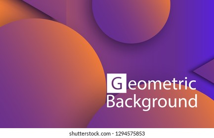 Geometric background. Minimal abstract cover design. Creative colorful wallpaper. Trendy gradient poster. Vector illustration.