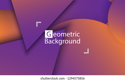 Geometric background. Minimal abstract cover design. Creative colorful wallpaper. Trendy gradient poster. Vector illustration.