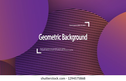 Geometric background. Minimal abstract cover design. Creative colorful wallpaper. Trendy gradient poster. Vector illustration.