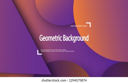 Geometric background. Minimal abstract cover design. Creative colorful wallpaper. Trendy gradient poster. Vector illustration.