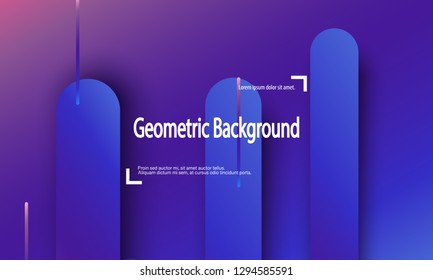 Geometric background. Minimal abstract cover design. Creative colorful wallpaper. Trendy gradient poster. Vector illustration.