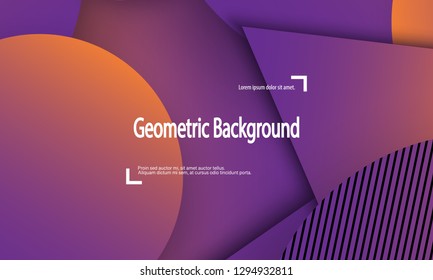 Geometric background. Minimal abstract cover design. Creative colorful wallpaper. Trendy gradient poster. Vector illustration.