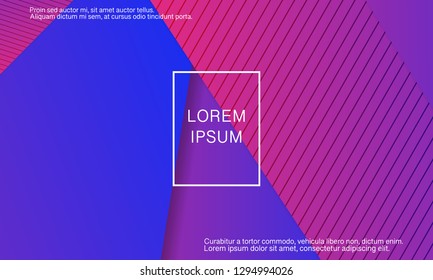Geometric background. Minimal abstract cover design. Creative colorful wallpaper. Trendy gradient poster. Vector illustration.