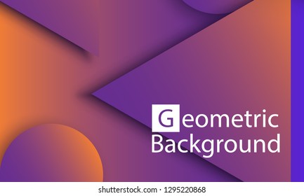 Geometric background. Minimal abstract cover design. Creative colorful wallpaper. Trendy gradient poster. Vector illustration.