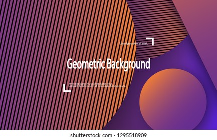 Geometric background. Minimal abstract cover design. Creative colorful wallpaper. Trendy gradient poster. Vector illustration.