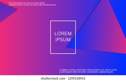Geometric background. Minimal abstract cover design. Creative colorful wallpaper. Trendy gradient poster. Vector illustration.