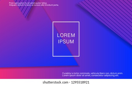 Geometric background. Minimal abstract cover design. Creative colorful wallpaper. Trendy gradient poster. Vector illustration.