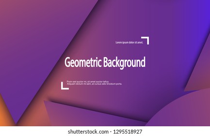 Geometric background. Minimal abstract cover design. Creative colorful wallpaper. Trendy gradient poster. Vector illustration.