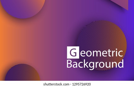 Geometric background. Minimal abstract cover design. Creative colorful wallpaper. Trendy gradient poster. Vector illustration.