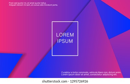 Geometric background. Minimal abstract cover design. Creative colorful wallpaper. Trendy gradient poster. Vector illustration.