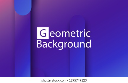 Geometric background. Minimal abstract cover design. Creative colorful wallpaper. Trendy gradient poster. Vector illustration.