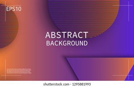 Geometric background. Minimal abstract cover design. Creative colorful wallpaper. Trendy gradient poster. Vector illustration.