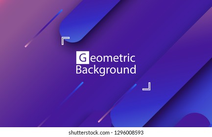 Geometric background. Minimal abstract cover design. Creative colorful wallpaper. Trendy gradient poster. Vector illustration.
