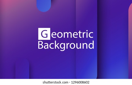 Geometric background. Minimal abstract cover design. Creative colorful wallpaper. Trendy gradient poster. Vector illustration.