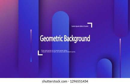 Geometric background. Minimal abstract cover design. Creative colorful wallpaper. Trendy gradient poster. Vector illustration.