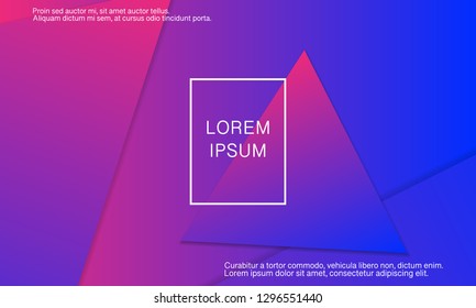 Geometric background. Minimal abstract cover design. Creative colorful wallpaper. Trendy gradient poster. Vector illustration.