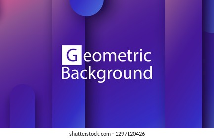 Geometric background. Minimal abstract cover design. Creative colorful wallpaper. Trendy gradient poster. Vector illustration.
