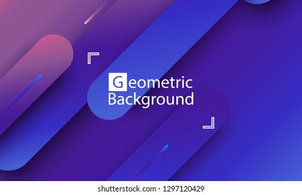 Geometric background. Minimal abstract cover design. Creative colorful wallpaper. Trendy gradient poster. Vector illustration.