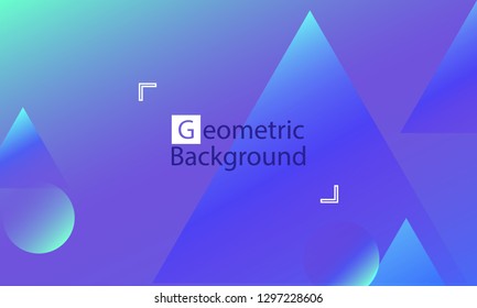 Geometric background. Minimal abstract cover design. Creative colorful wallpaper. Trendy gradient poster. Vector illustration.