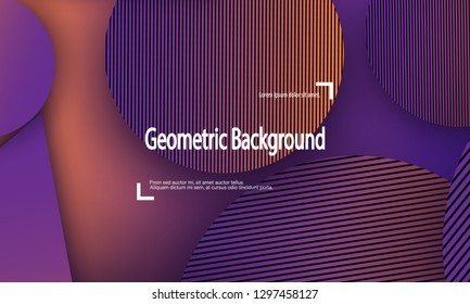 Geometric background. Minimal abstract cover design. Creative colorful wallpaper. Trendy gradient poster. Vector illustration.