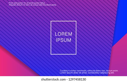 Geometric background. Minimal abstract cover design. Creative colorful wallpaper. Trendy gradient poster. Vector illustration.