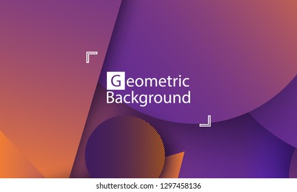 Geometric background. Minimal abstract cover design. Creative colorful wallpaper. Trendy gradient poster. Vector illustration.